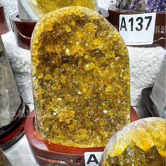 Natural Amethyst & Citrine Geode Clusters – Home Decor & Energy Healing Stones