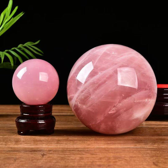 Natural Rose Quartz Crystal Sphere